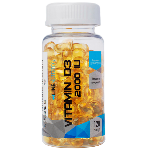 Vitamin D3 2000 IU (Витамин Д3) R-Line 120 жел. капс. купить в СПб