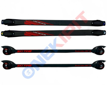 Лыжероллеры SKI TIME CL70-50 Long Carbon NEW Black/Red 830 (3)