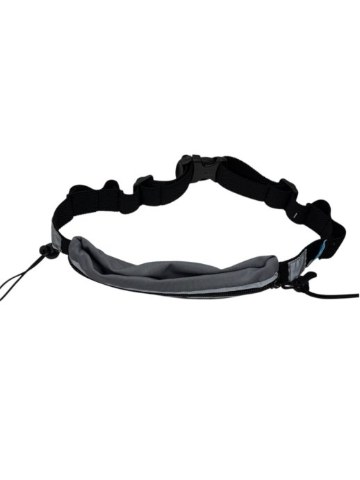 Поясная сумка FOXO3 марафон (держатели для номера и 4 гелей) серая