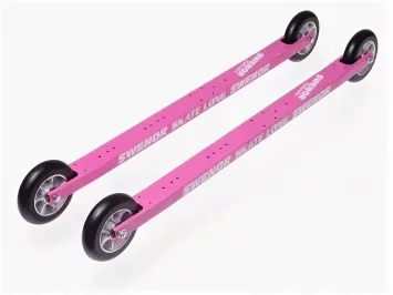 Лыжероллеры SWENOR с удлинённой платформой для конькового хода, модель Skate Long (3) Pink Edition 065-000-3-LC