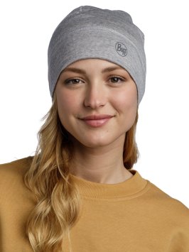 Шапка Buff Merino Lightweight Hat Solid Light Grey 113013.933.10.00