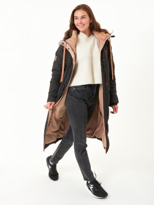 Пальто пуховое MOAX Dachstein жен. MX2308/10000 чёрный