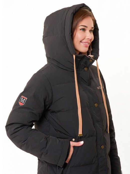 Пальто пуховое MOAX Dachstein жен. MX2308/10000 чёрный