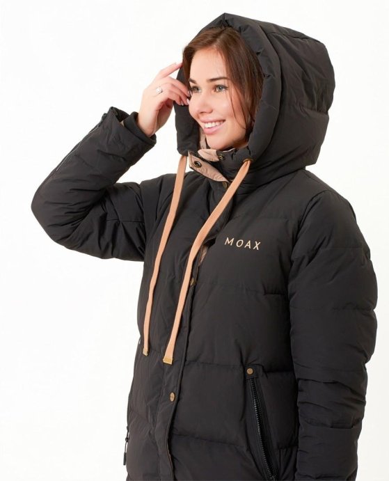 Пальто пуховое MOAX Dachstein жен. MX2308/10000 чёрный