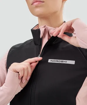 Жилет тренировочный Nordski Core Black/Soft Pink W NSW665431