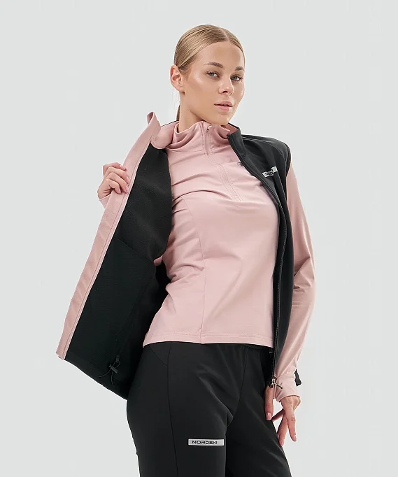 Жилет тренировочный Nordski Core Black/Soft Pink W NSW665431