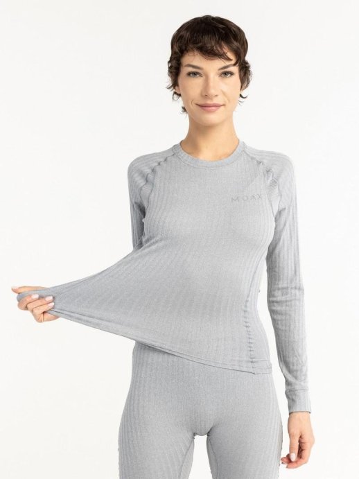 Термофутболка Moax Active Pro LS жен. MX114070/11200 серый меланж