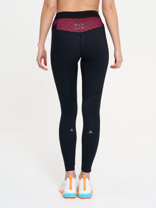 Тайтсы Bivium &quot;Кросс 2.0&quot; жен. черн._бордов.