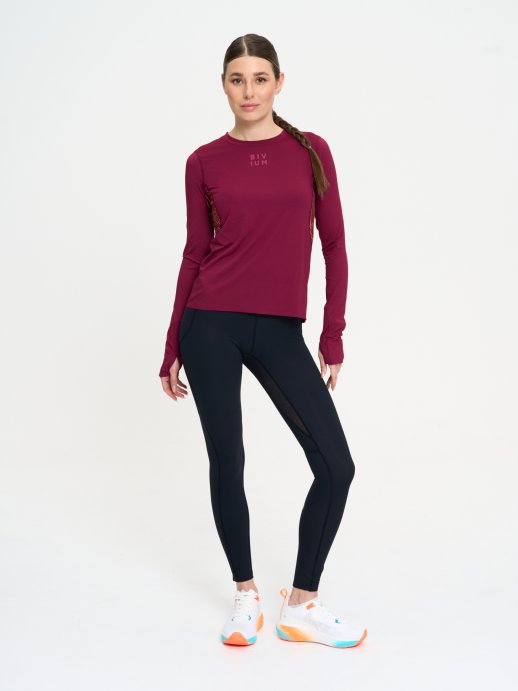 Тайтсы Bivium &quot;Кросс 2.0&quot; жен. черн._бордов.