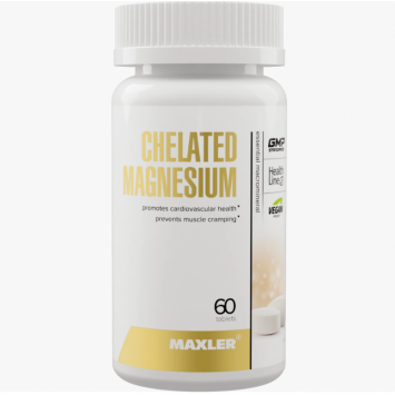 Магний в хелатной форме Maxler Chelated Magnesium (Bisglycinate Chelate form) 60 vegan tabs