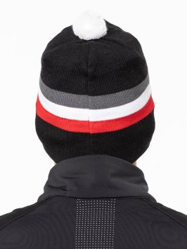 Шапка Moax Tradition Sport stripe 23575M/10010 черный/красный 56