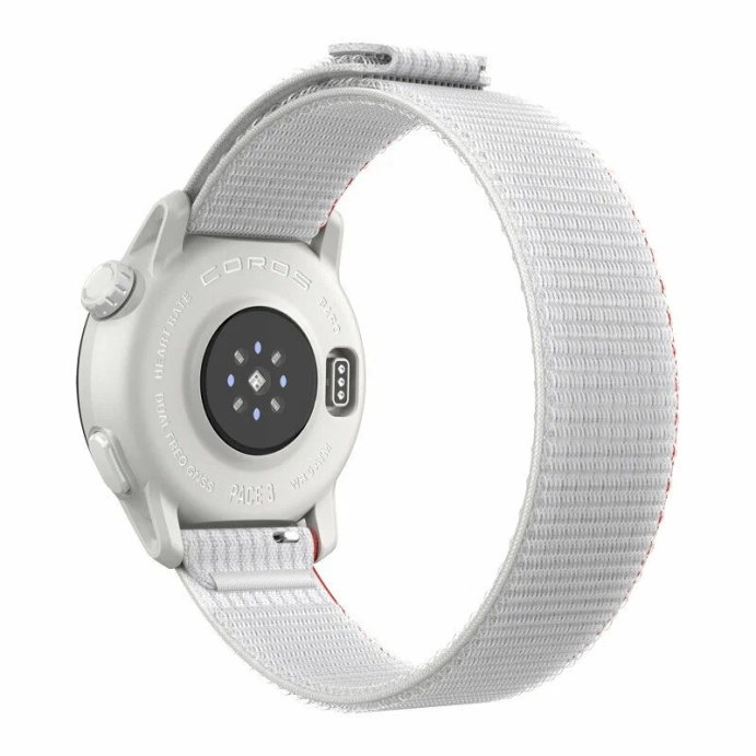 Пульсометр Coros Pace 3 Silicone Белый нейлоновый ремешок