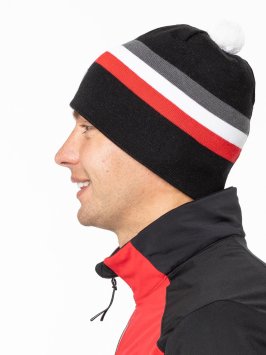 Шапка Moax Tradition Sport stripe 23575M/10010 черный/красный 58
