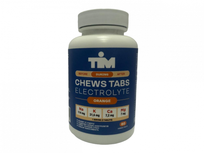 Жевательные солевые таблетки &quot;CHEWS TABS&quot; TIM (Апельсин) 60 таб.