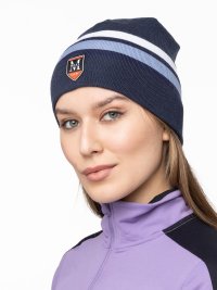 Шапка Moax Tradition Sport stripe  23575M/72100 серо-синий 56