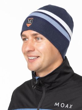 Шапка Moax Tradition Sport stripe  23575M/72100 серо-синий 56