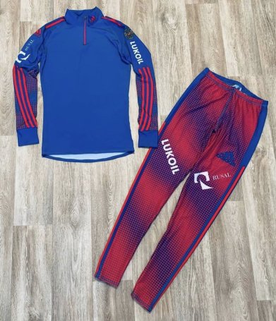 Гоночный Костюм РОССИЯ голубой (лыжные гонки)