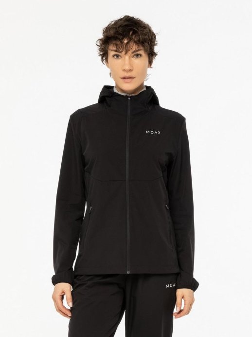 Ветровка с капюшоном Moax Core жен. MX314610/10000 черный в Твери