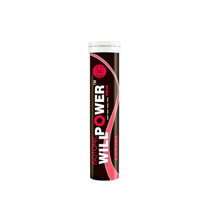 НАПИТОК БЫСТРОРАСТВОРИМЫЙ ИЗОТОНИЧЕСКИЙ WILLPOWER PULSE (КЛУБНИКА) 14 шип. таб
