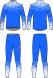 Гоночный костюм KV+ TORNADO 2 pieces suit blue\white, JL 23V118.20J