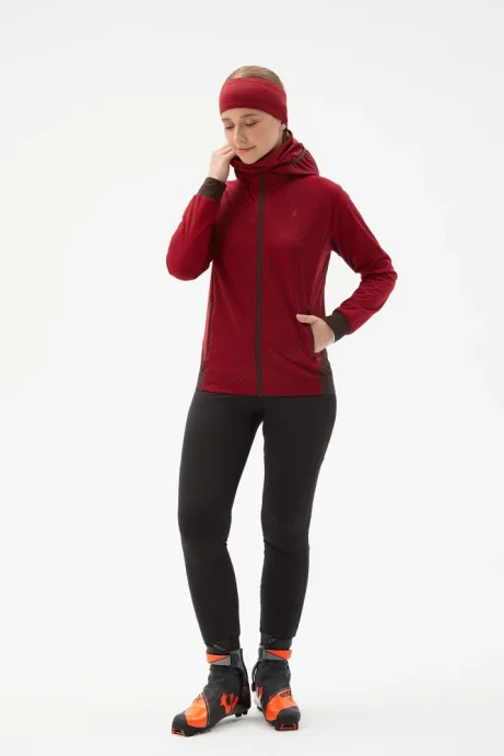 Костюм разминочный Bivium &quot;СноуРан&quot; жен. бордовый_кофейный