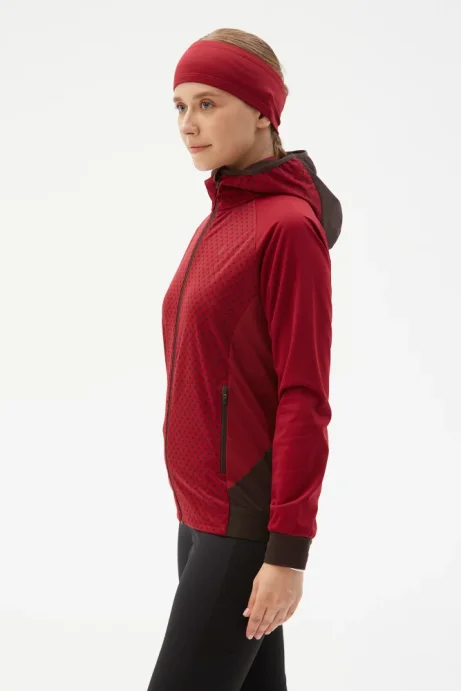 Костюм разминочный Bivium &quot;СноуРан&quot; жен. бордовый_кофейный