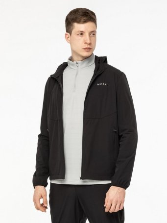 Ветровка с капюшоном Moax Core муж. MX314611/10000 черный