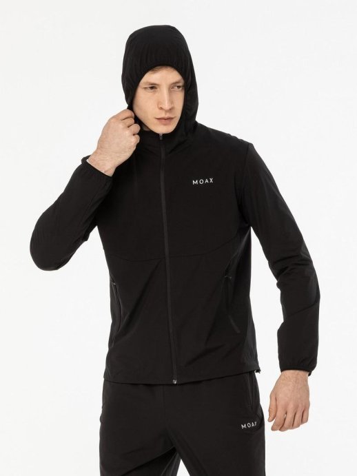 Ветровка с капюшоном Moax Core муж. MX314611/10000 черный