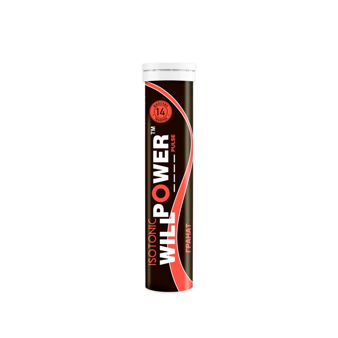 НАПИТОК БЫСТРОРАСТВОРИМЫЙ ИЗОТОНИЧЕСКИЙ WILLPOWER PULSE (ГРАНАТ) 14 шип. таб