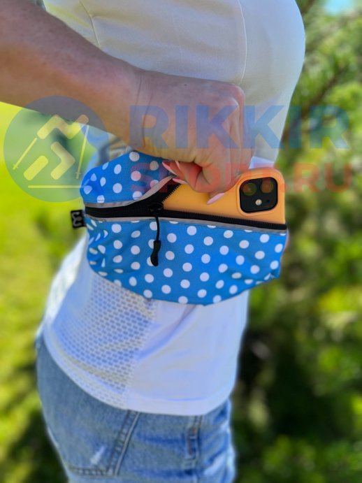 Сумка Enklepp Marathon Waist Bag (blue/white polka dot)
