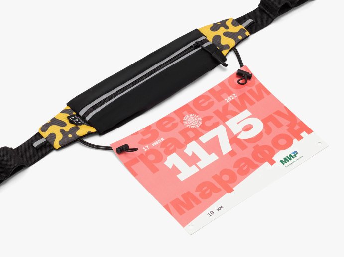 Сумка Enklepp Run Belt Combo (trap-black flowers-yellow) в Твери