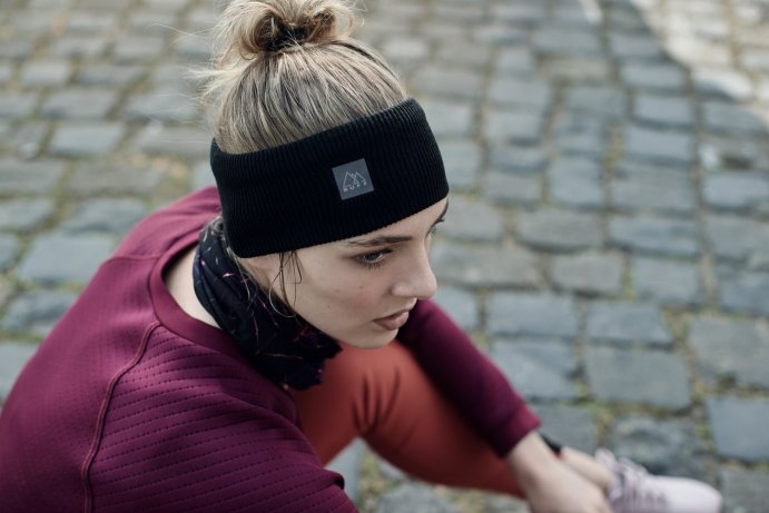 Повязка Buff Crossknit Headband Solid Black 126484.999.10.00 в Твери