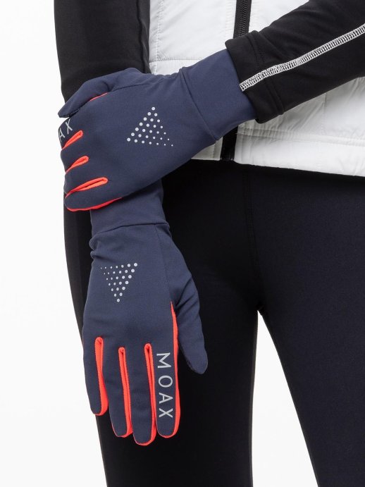Перчатки MOAX Light run M2231/75105 синий/красный