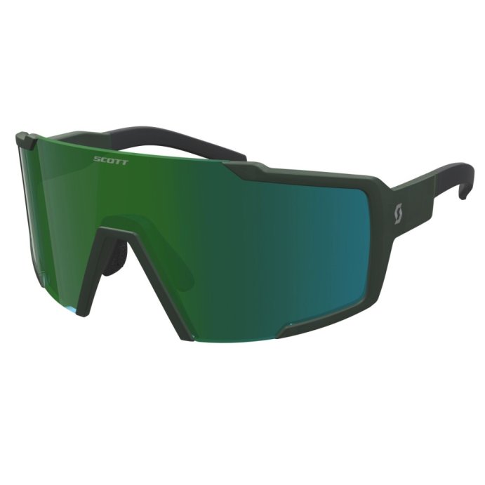 Очки SCOTT Shield kaki green/green chrome ES275380-6312121
