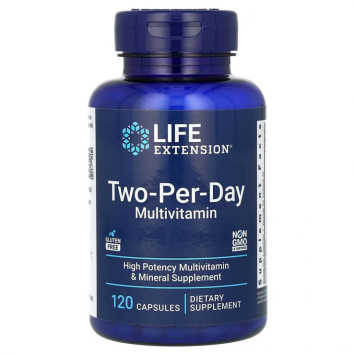 Мультивитамины Two-Per-Day Multivitamin Life Extension 120 капс.