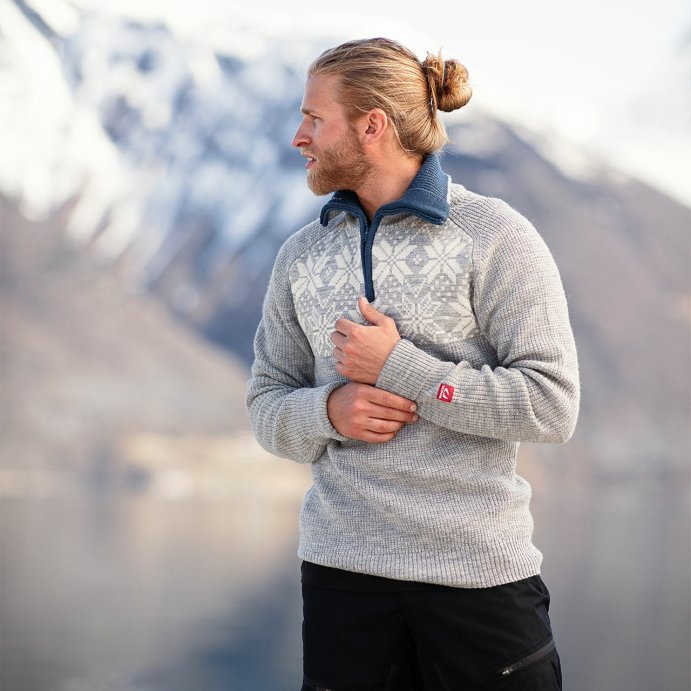 Свитер ULVANG Rav Kiby муж. 77311/11279 серый/синий в Твери