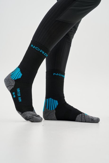 Носки Nordski Winter Run Black/Light Blue NSV741179