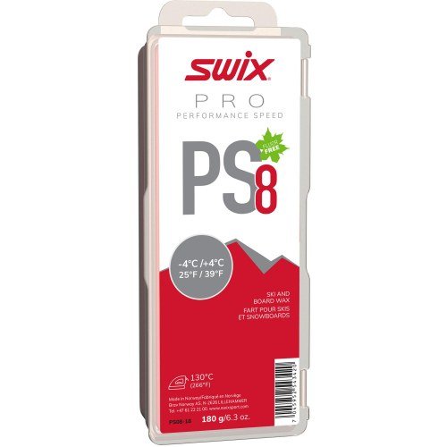 Парафин SWIX PS8 Red, -4°C/+4°C, 180гр без крышки в Твери