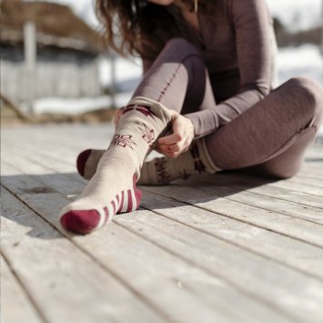 Носки ULVANG Maristua 75546/02523 песочн./инжир