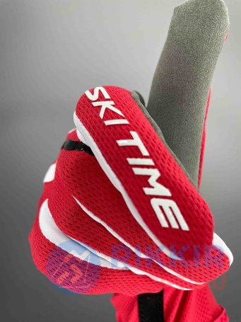 Перчатки для лыжероллеров SKI TIME ROLLER Race красный