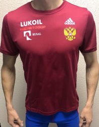 ФУТБОЛКА РОССИЯ 2019 бордовая