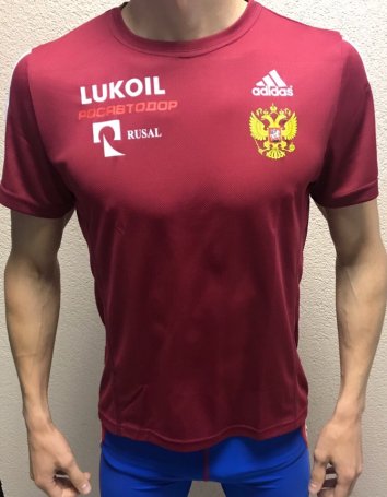 ФУТБОЛКА РОССИЯ 2019 бордовая