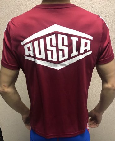 ФУТБОЛКА РОССИЯ 2019 бордовая