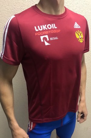 ФУТБОЛКА РОССИЯ 2019 бордовая