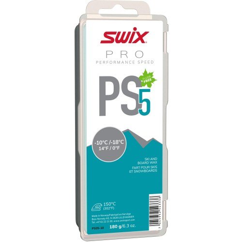 Парафин SWIX PS5 Turquoise, -10°C/-18°C, 180гр без крышки в Твери