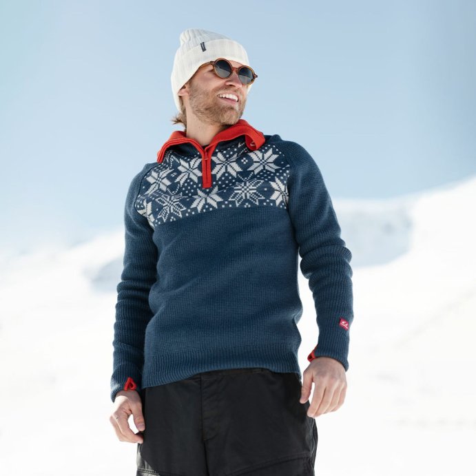 Свитер ULVANG Rav Kiby муж. 77311/69620 синий/тыквен. в Твери