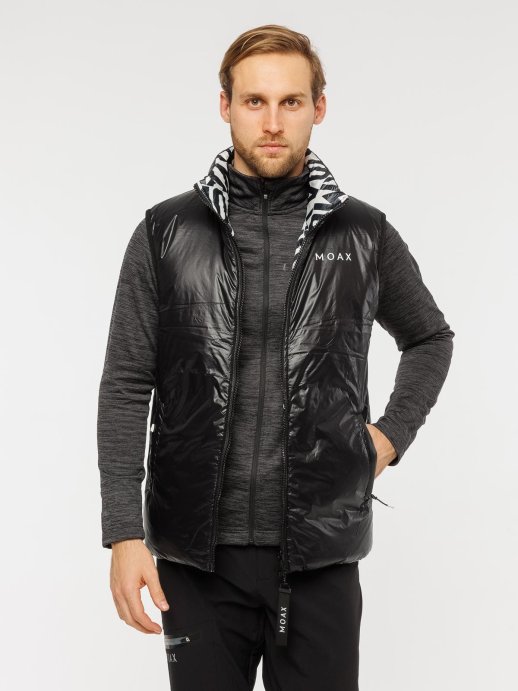 Жилет MOAX двусторонний Club DUO унисекс  MX415212/10010 черный принт
