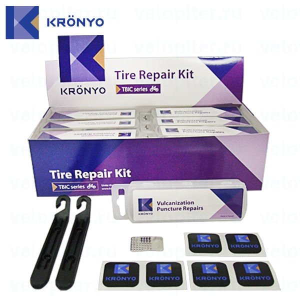АПТЕЧКА ДЛЯ ВЕЛОСИПЕДА KRONYO GP-31 6 ЗАПЛАТОК+КЛЕЙ+ТЕРКА 6-170031