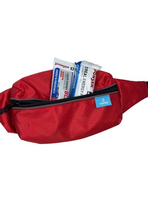 Поясная сумка FOXO3 объемная красная