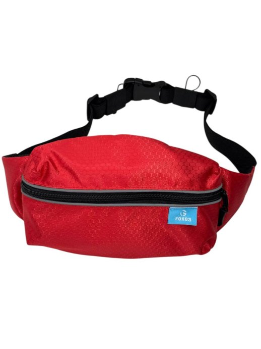 Поясная сумка FOXO3 объемная красная